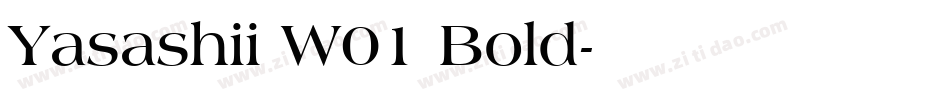 Yasashii W01 Bold字体转换